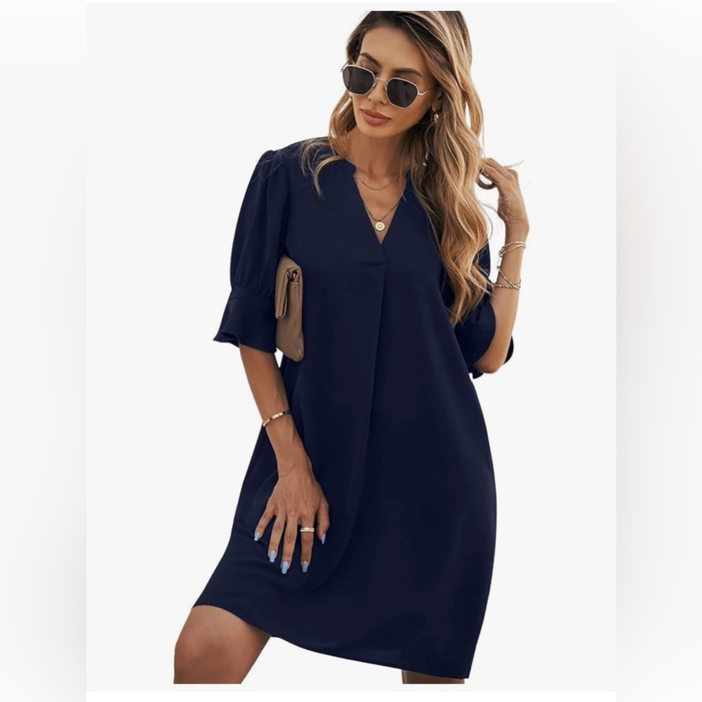Chic Navy Blue Mini Dress
